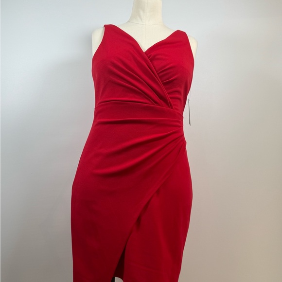 Guess V-Neck Asymmetrical Dress in Red Macy’s size 14 - Picture 7 of 7